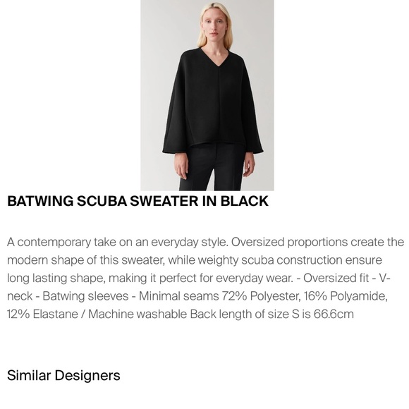 COS | Batwing Scuba Sweatshirt - Picture 11 of 11